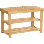 Songmics LBS04N, offen, Bambus, Bambus, 3 Regale, Bambus, 700 mm