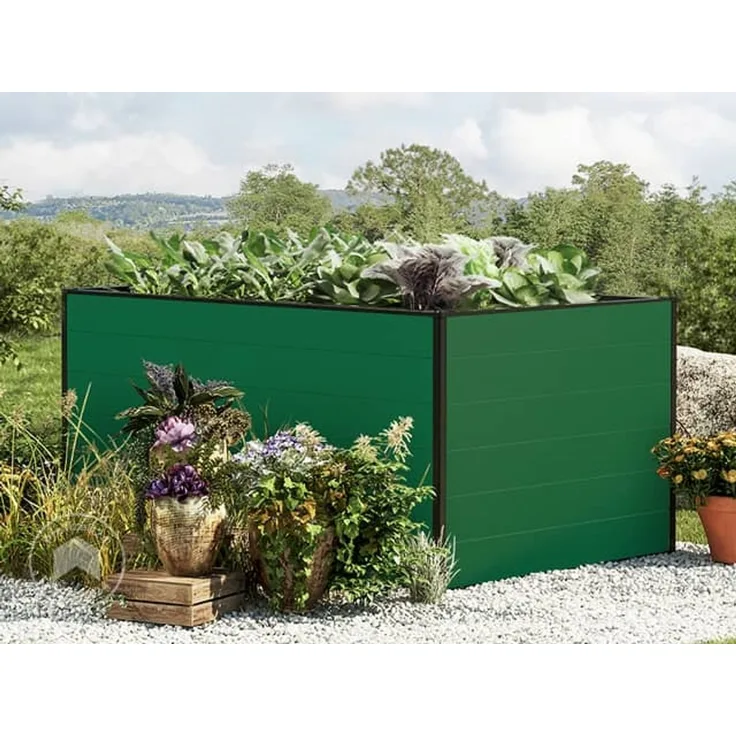 GFP Hochbeet Kräuter-Gemüse-Beet Aluminium CHRISTINA - 150x99x77cm - grün