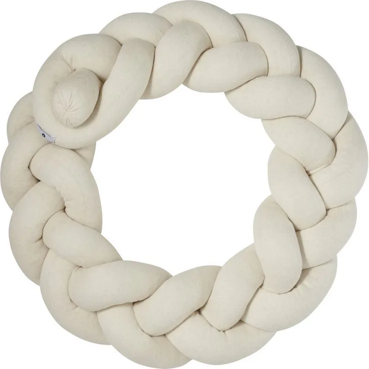 Nordic Coast Company Nestchenschlange Bettschlange geflochten, Baby Bettnestchen Bettumrandung Babynest, Bettzopf waschbar atmungsaktiv