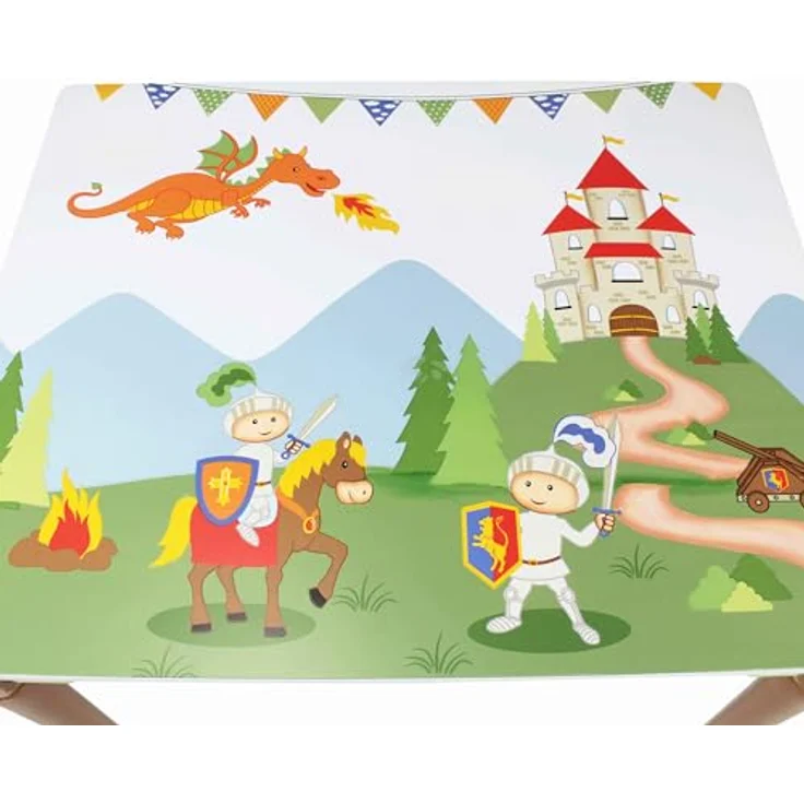 Fantasy Fields Knights Dragons Kinder Kids Holztisch (ohne Stühle) TD11837A1 – Bild 8