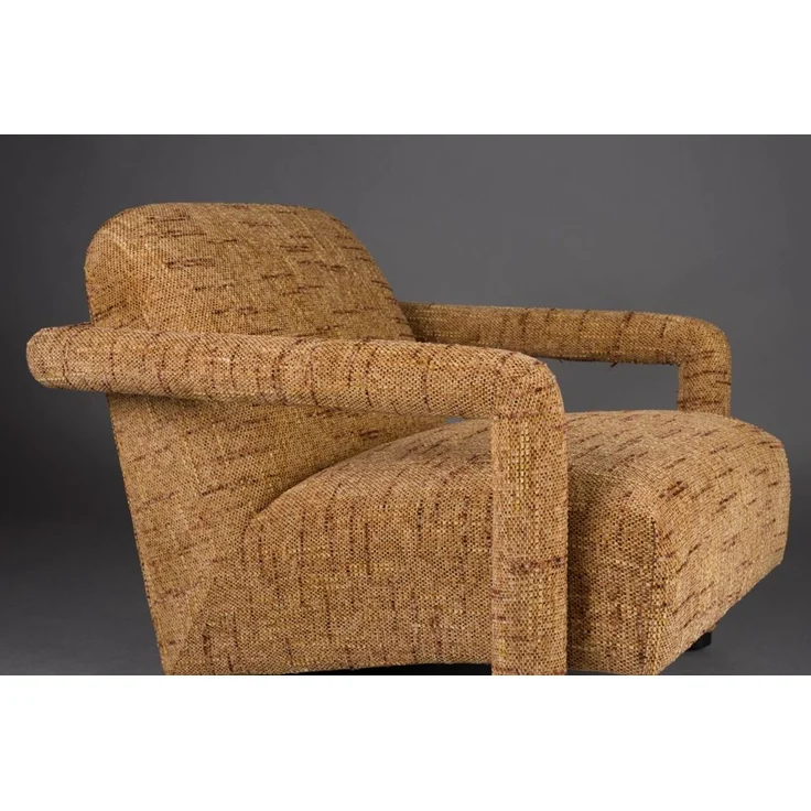 Loungesessel Kent Ochre mit Eukalyptusholz-Gestell von Dutchbone – Bild 8