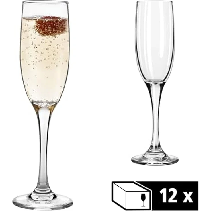 LIBBEY Sektglas Libbey 12er Set -EMBASSY-, 12-tlg, Glas, 177 ml, hochwertig verarbeitet, im modernen Design – Bild 5