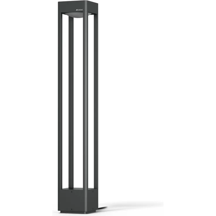 Steinel Wegeleuchte Stela C 24V 86 cm, RGBWW Gartenleuchte, 16 Mio. Farben, Dämmerungssensor, dimmbare Pollerleuchte, Zeitschaltuhr, App-Steuerung, Plug & Play, IP65