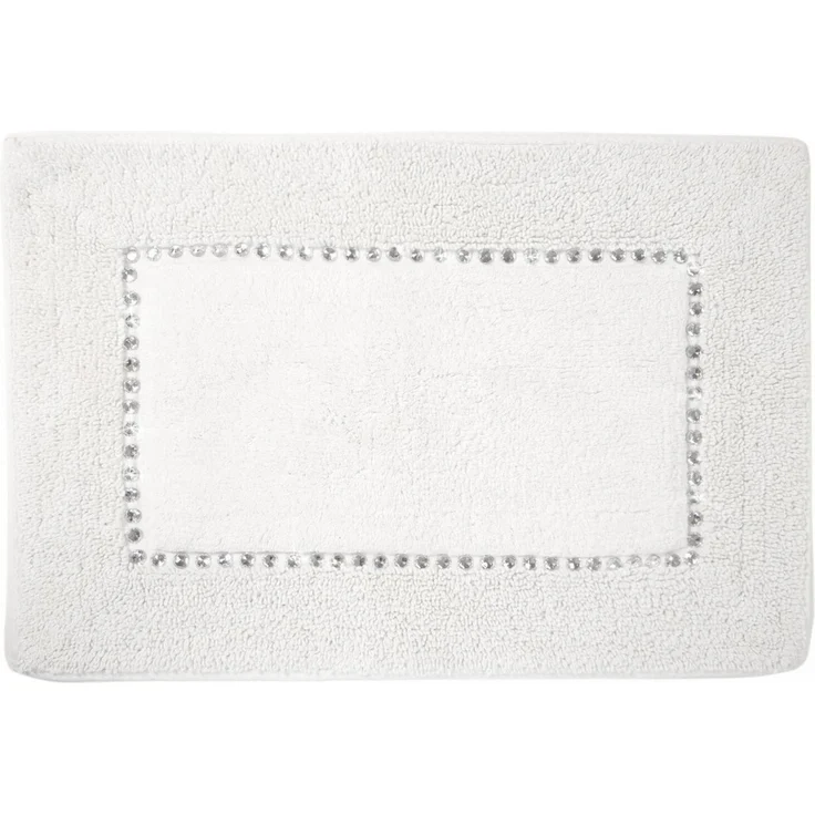 Eurofirany Teppich CHICK Eleganter Teppich Design Badematte Badeteppich Kristalle, dekorativer Bettvorleger 50x70 cm 60x90 cm Baumwolle – Bild 2