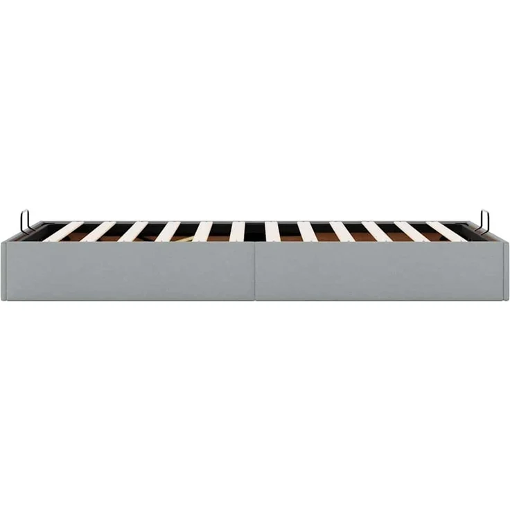 vidaXL Ottoman-Bett ohne Matratze Hellgrau 90x190 cm Stoff 3310840 – Bild 3