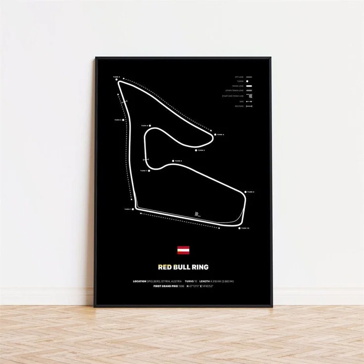 Poster Formel 1 Rennstrecken · Deko Print ohne Rahmen - C / 30x40 cm – Bild 5