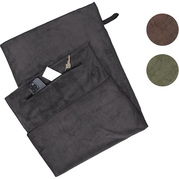 ZOLLNER Fitnesstuch, 85% Polyester 15% Nylon, 50x120 cm, graphit
