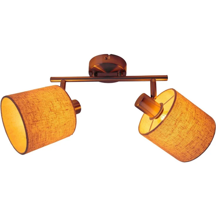 näve Deckenleuchte Maron, ohne Leuchtmittel, 2er Deckenleuchte, Wandleuchte, Spot, 2xE14 max. 40W, Metall/Textil – Bild 2