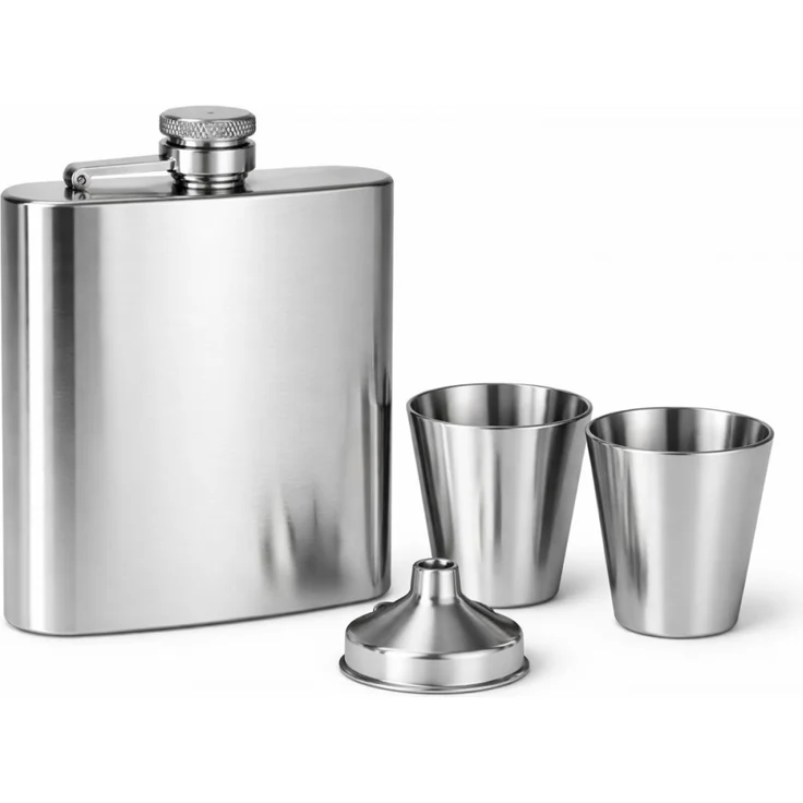 Flachmann Set Edelstahl – Perfekt für unterwegs & Outdoor 180ml