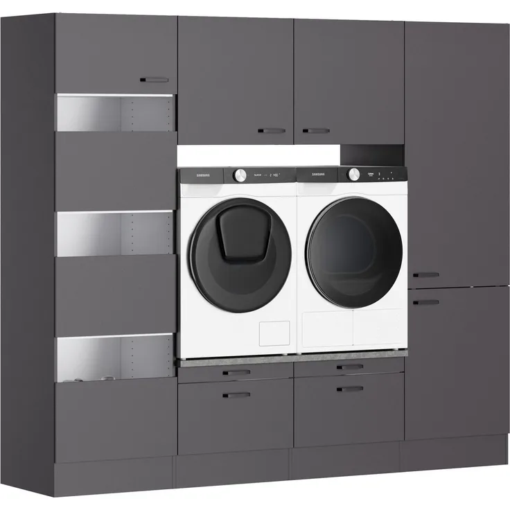 OPTIFIT Mehrzweckschrank-Set OPTImulti, Breite 240 cm, Waschmaschinenunterschrank, Schrankinnenausstattung