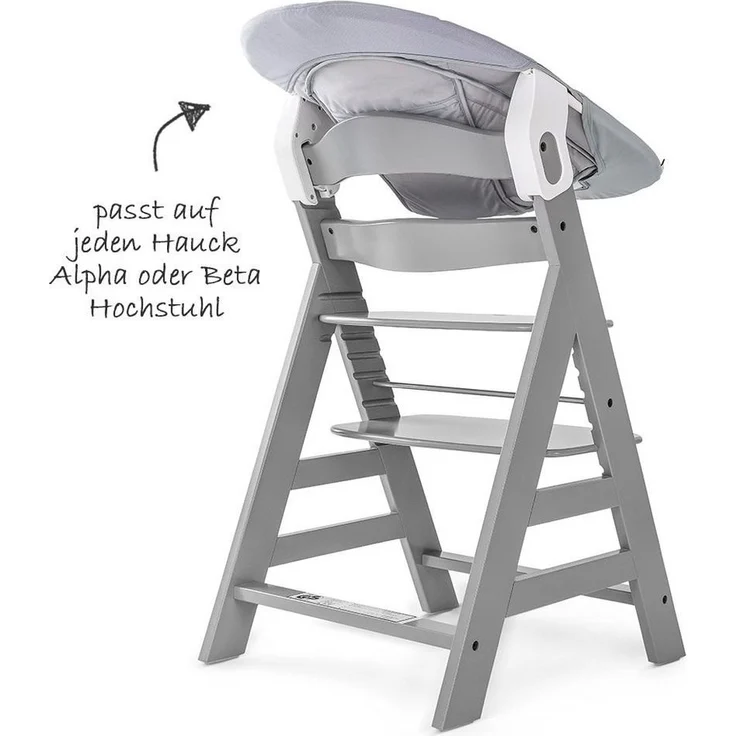 Hauck Neugeborenen Aufsatz / Alpha Bouncer 2in1 grau – Bild 2