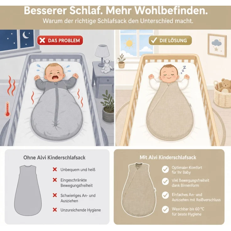 Alvi Baby Mäxchen Sommertraum Mullschlafsack Natur – Bild 10