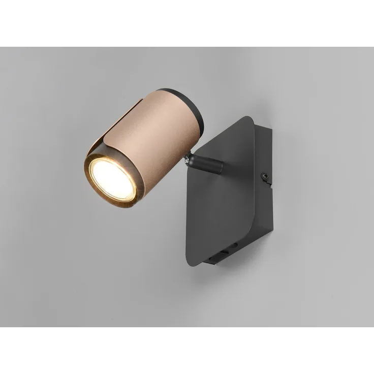 Trio Spot Gillan GU10 schwarz coffee