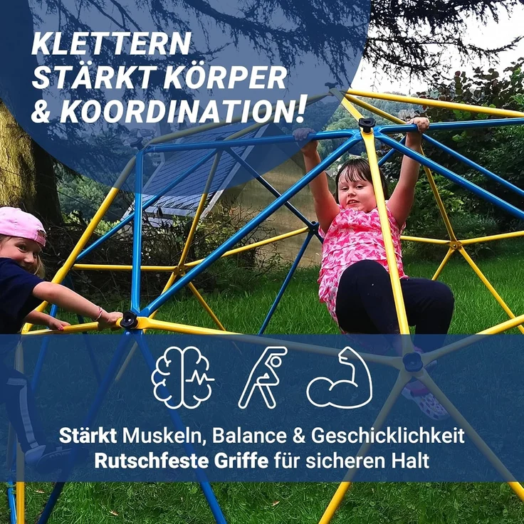 L.A. Sports DOME Klettergerüst inkl. Zelt Kletterkuppel Kinderspielzeug – Bild 5