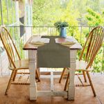 PENSIERI DELICATI Eleganter Moderner Tischläufer, Runner für Tisch 50x140 cm, aus 100 % Reine Recycelte Baumwolle, Garngefärbt, Herzstück für Drinnen und Draußen, Einfarbig Tabak, Made in Italy