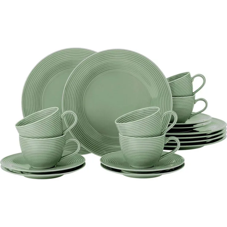 Seltmann Weiden Beat Color Glaze Kaffeeservice 18-teilig - Salbeigrün