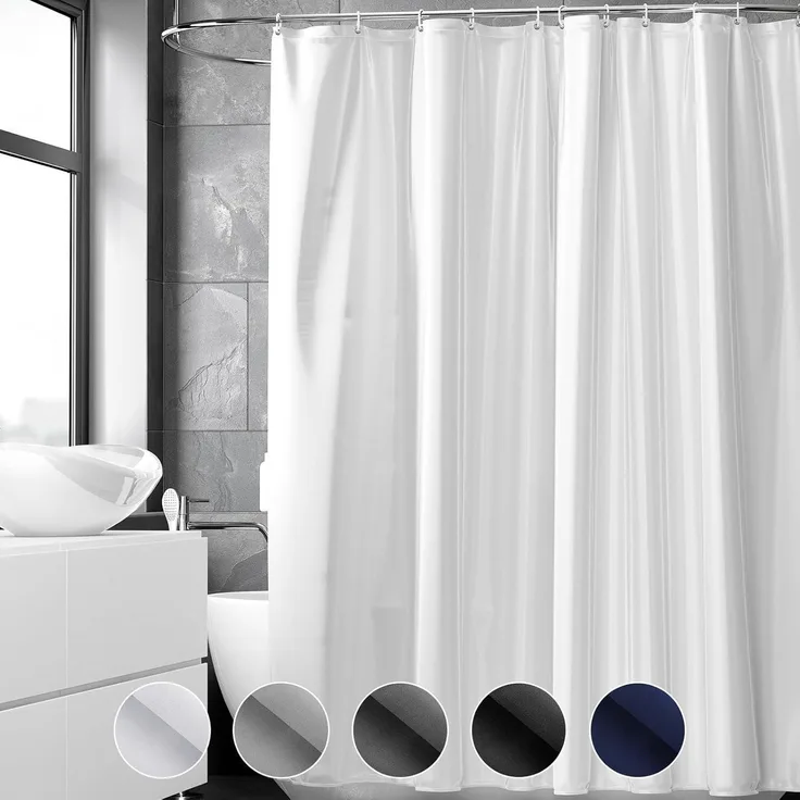 Duschvorhang REDKEY 120x200cm Anti-schimmel Waschbar PVC Textil Antibakteriell