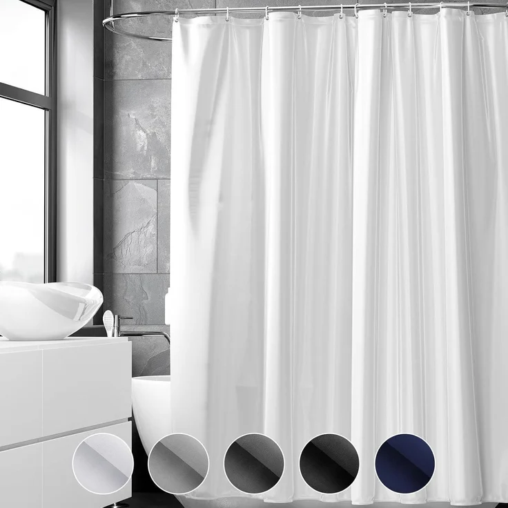 Duschvorhang REDKEY 120x200cm Anti-schimmel Waschbar PVC Textil Antibakteriell – Bild 1