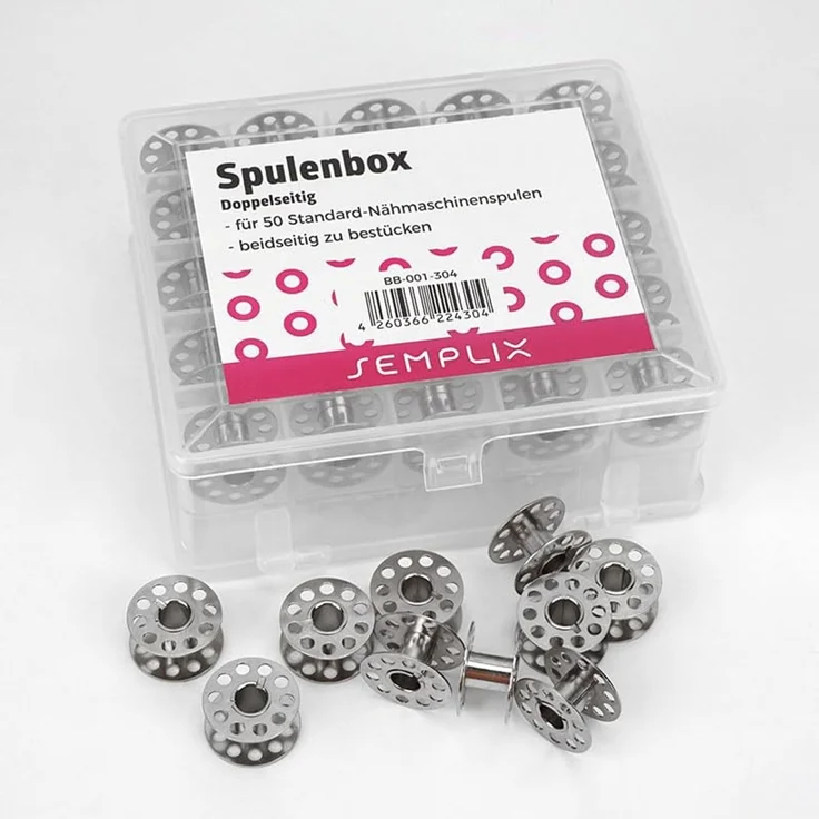 Semplix Aufbewahrungsbox - Nähmaschinen Unterfaden Spulenbox für 50 Spulen (ohne Inhalt) – Bild 3