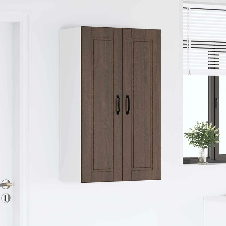vidaXL Wandschrank PORTO Braun Eichen-Optik 60 x 31 x 100 cm 885492 – Bild 4