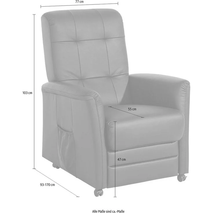 sit&more TV-Sessel Charlie (Set), wahlweise mit Motor und Aufstehhilfe – Bild 3
