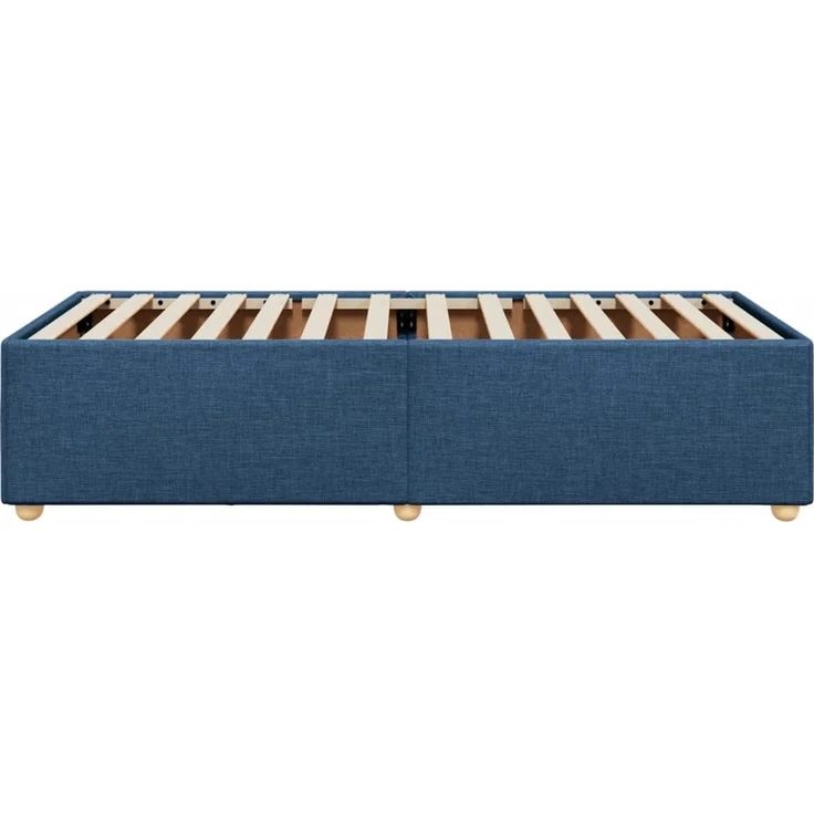 vidaXL Bettgestell ohne Matratze Blau 90x190 cm Stoff 3284700 – Bild 5