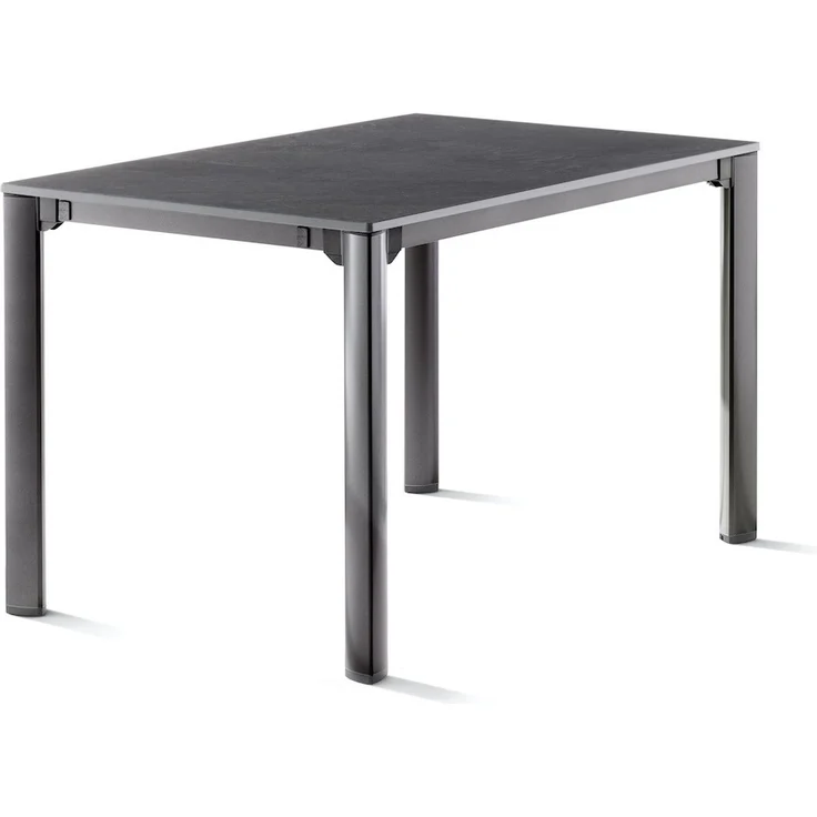 Sieger 3960-55 Exclusiv-Verlängerungstisch mit Vivodur® Dekorplatte, Aluminium Eisengrau 80 x 74 x 120/170/220 cm – Bild 3