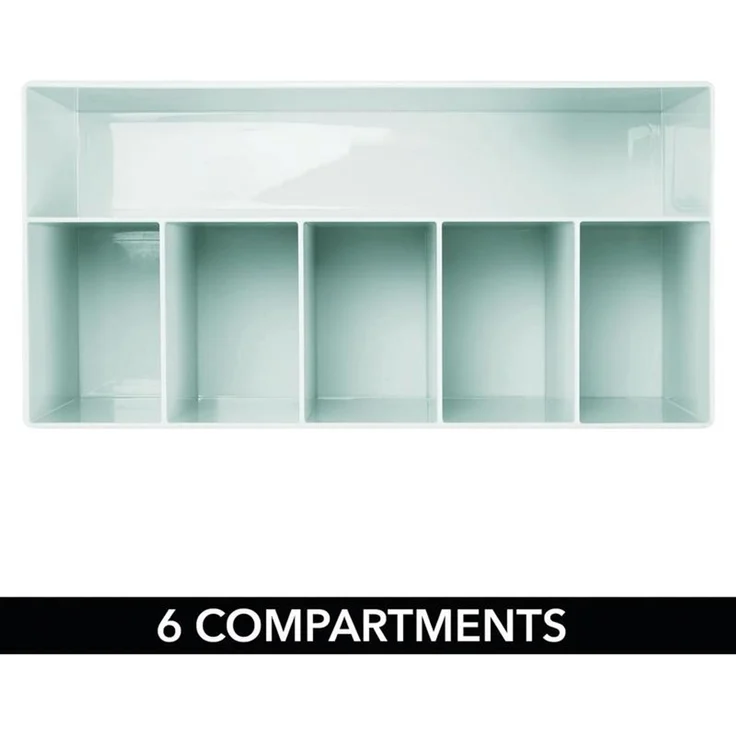 Schminkaufbewahrung Kosmetik Organizer 6 Fächer mDesign BPA frei mintgrün – Bild 6
