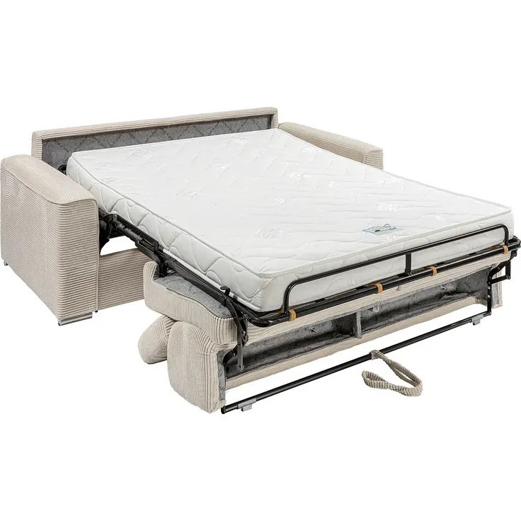 Vente-unique - VIZIR Sofa SamtStoff Beige - B 223 cm94 cm x H 110 cm95 cm x L 196 cm – Bild 3