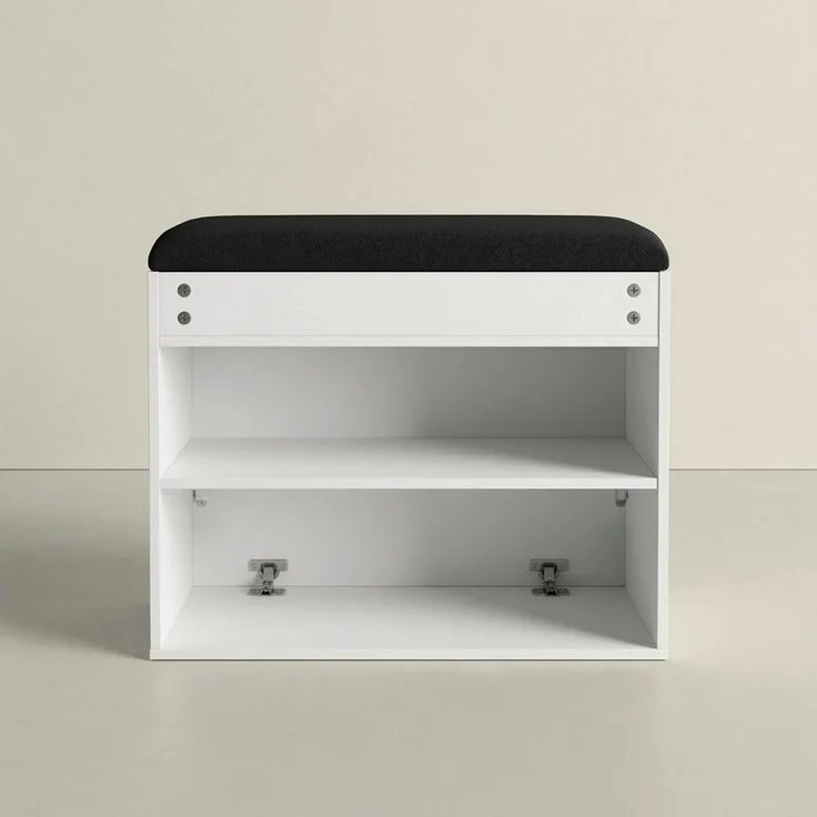 BOXIMO Schuhschrank Schuhschrank mit Sitzfläche und Stauraum VIRA, 60 x 50 x 35 cm (Schuhschrank GRADIA mit Sitzbank) – Bild 4