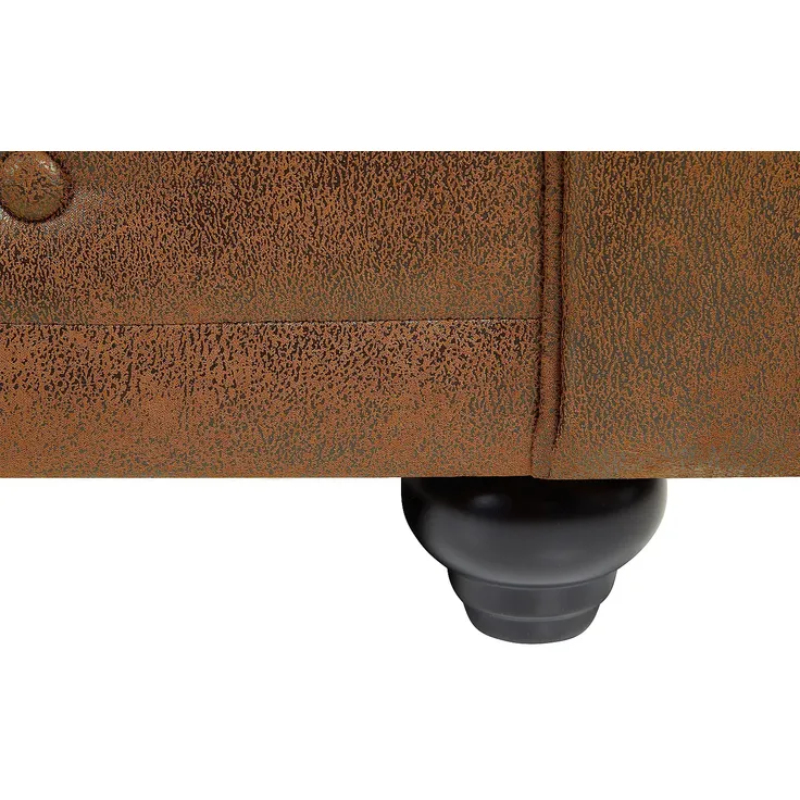 Vente-unique - CHESTERFIELD Sessel StoffStoff Braun - B 78 cm x H 72 cm x L 82 cm – Bild 5