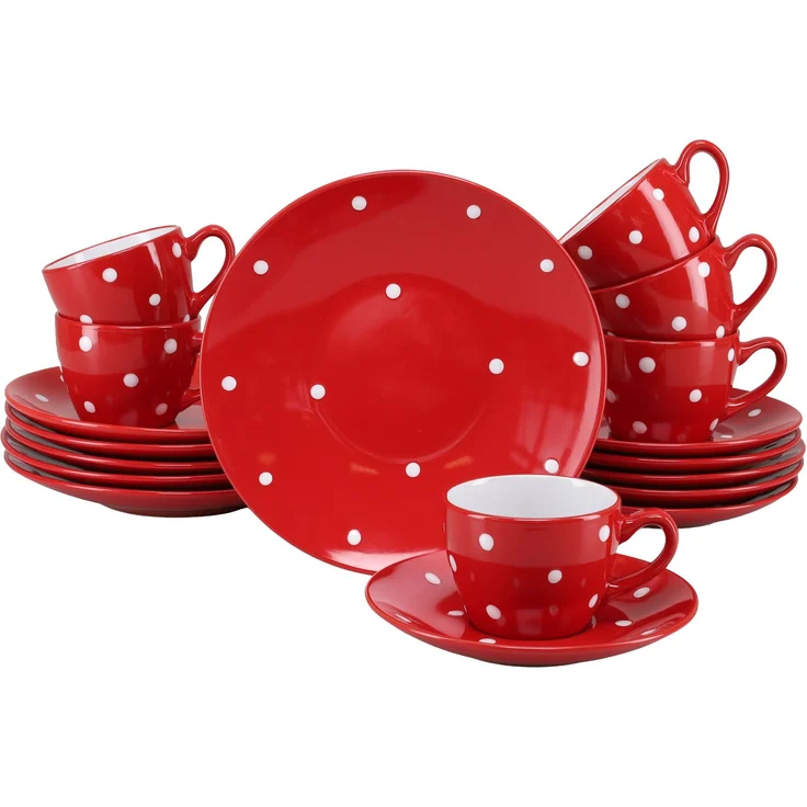 Polka Dots Bunt, Kaffeeservice 18-tlg (mo) – Bild 1