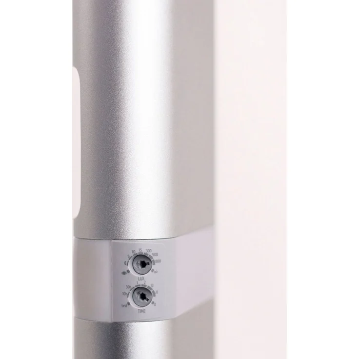 theben LED Wandstrahler LED-Pollerleuchte theLeda D B plus S AL 1020907, funkvernetzbar, integrierte Steckdose, integrierter Bewegungsmelder, einfache Montage mit Stecksockel, LED fest eingebaut, warmweiß, Licht frontal (Spot), Bodenmontage, 8,5 W, lan... – Bild 3