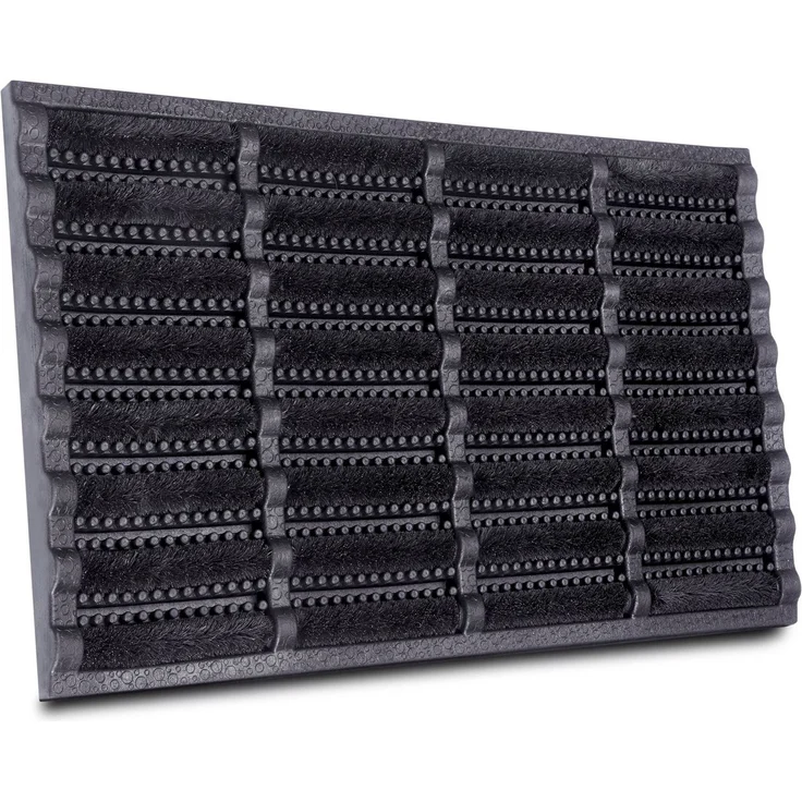 Hanse Home Brushes Fußmatte Kokos und Gummi 40x60cm – rutschfeste Schmutzfangmatte für Innen und Außen, Fußabtreter mit Kokosbürsten Türmatte Wetterfest Schmutzabtreter Outdoor – Schwarz – Bild 5