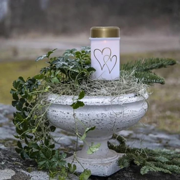 Solar-LED-Grablicht "Hearty", weiß/gold, 1 ww LED – Bild 2