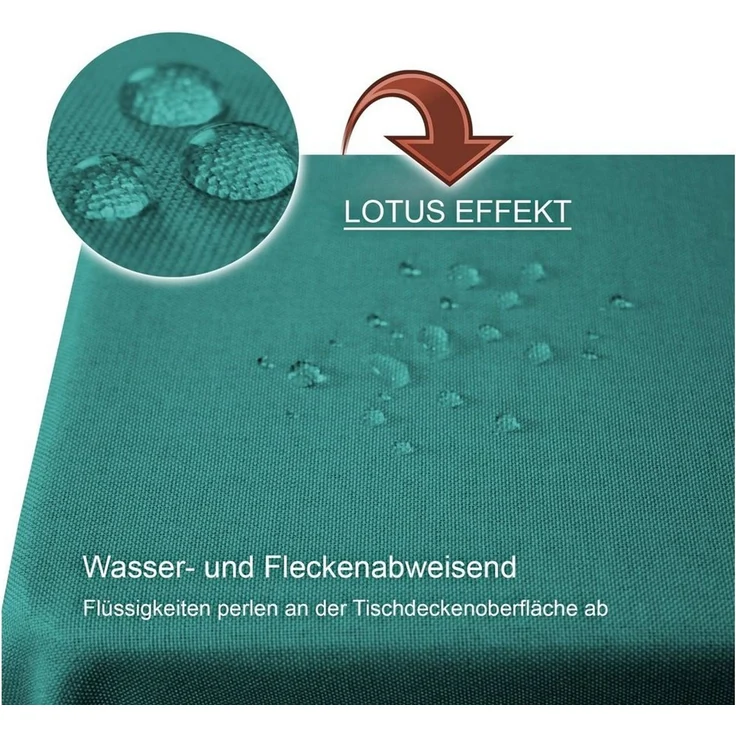 Haus und Deko Tischdecke Tischdecke eckig Leinenoptik Lotuseffekt Tischwäsche Wasserabweisend (1-tlg) – Bild 3