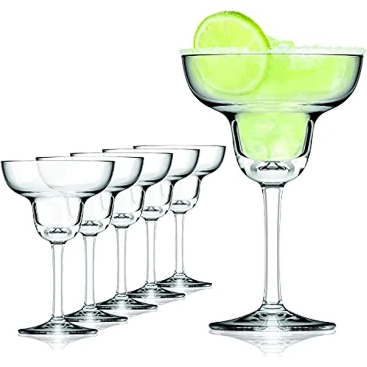 SAHM Gläser-Set Margarita Gläser 6er Set - 270ml Margarita Glas - Cocktailgläser, Sensorik Glas, 100% recycelbar