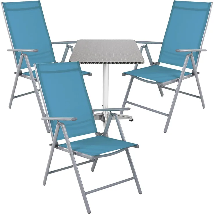 Bistrogarnitur 4-teilig Aluminium - Textilen / Patrol