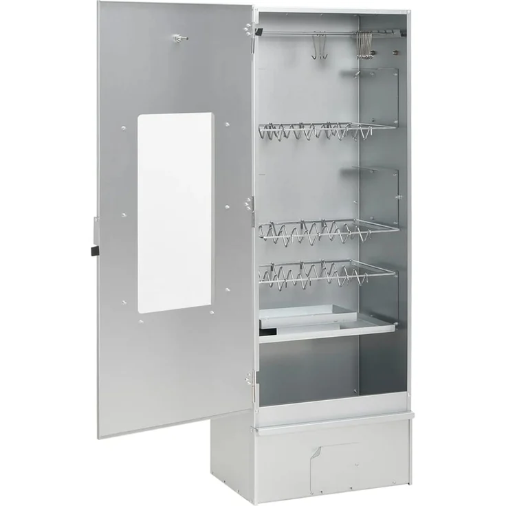 vidaXL Räucherofen mit Kaltrauchgenerator, Verzinkter Stahl, 44,5 x 29 x 110 cm, 20.06 kg, mit Glasfenster – Bild 6
