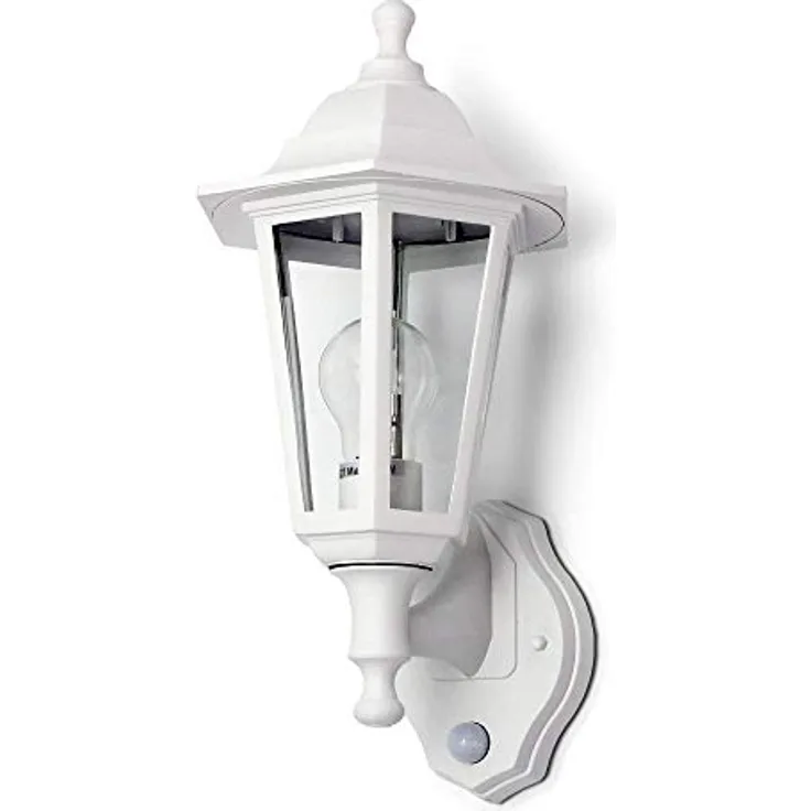 Kwazar Luminaire Außenwandleuchte ERANO.B, Vintage Außenlampe mit Bewegungsmelder E27 IP44, max. 60W, wetterfest für Eingangsbereich, Hauswand & Garten