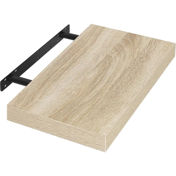 EUGAD Wandregal Wandboard Buchregal Hängeregal DVD CD Regal Holz Board 25cm Sonoma Eiche 0079QJ