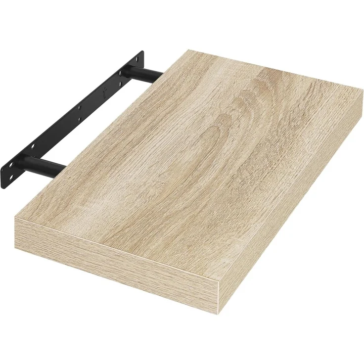 EUGAD Wandregal Wandboard Buchregal Hängeregal DVD CD Regal Holz Board 25cm Sonoma Eiche 0079QJ – Bild 1