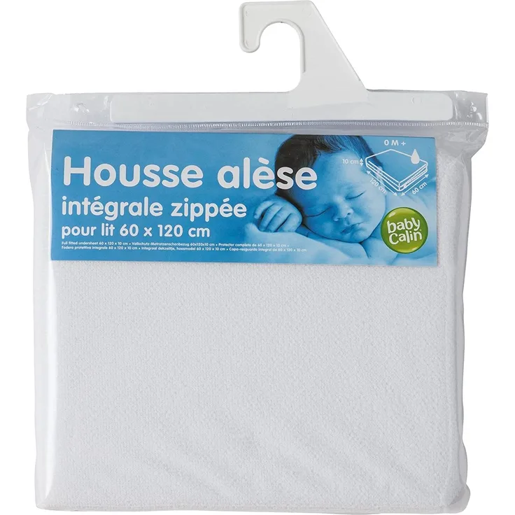 Babycalin Matratzenschoner Bezug durchgehender Reißverschluss 60 x 120 x 12 cm