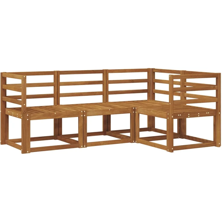 vidaXL Outdoor-Sofagarnitur 4 stk. 4-Sitzer Natur Massivholz Akazie 3366307 – Bild 2