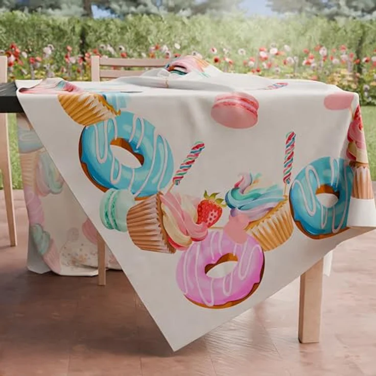 PETTI Artigiani Italiani - Tischdecke, schmutzabweisend, rechteckig, für Partys und Geburtstage für Kinder, Küchenmuster, Party, 03 x 6 Sitzer (140 x 180 cm), 100% Made in Italy – Bild 3
