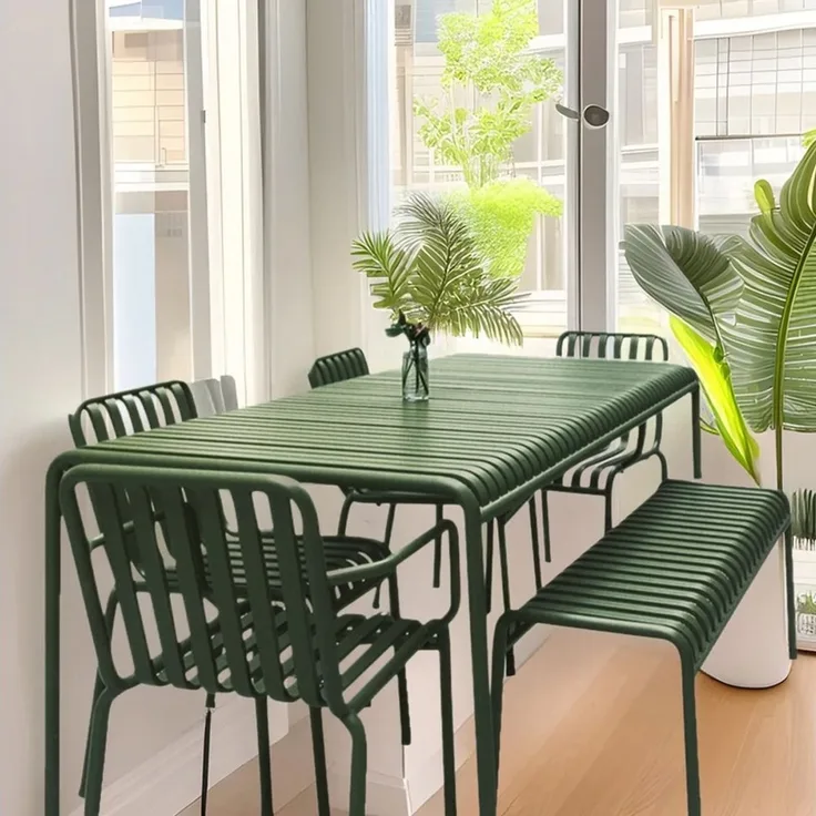 Muxing Gartenlounge-Set Gartenmöbel Set, aus Eisen mit Tisch und Stühlen für Garten & Terrasse, (Set, 6-tlg)