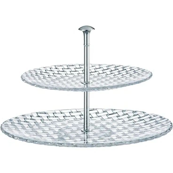 Spiegelau & Nachtmann 2-tlg. Etagere, Kristallglas, Größe: 32+23 cm, Bossa Nova, 0078538-0