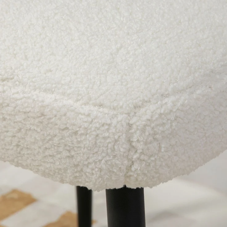 Hocker 42 x 42 x 47 cm, Polyester in Kaschmir-Optik, Stahlbeine, 1 Stück – Bild 6