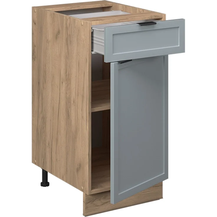 Küchenunterschrank Fame-Line Hellblau-grau 40 cm ohne Arbeitsplatte Vicco – Bild 4