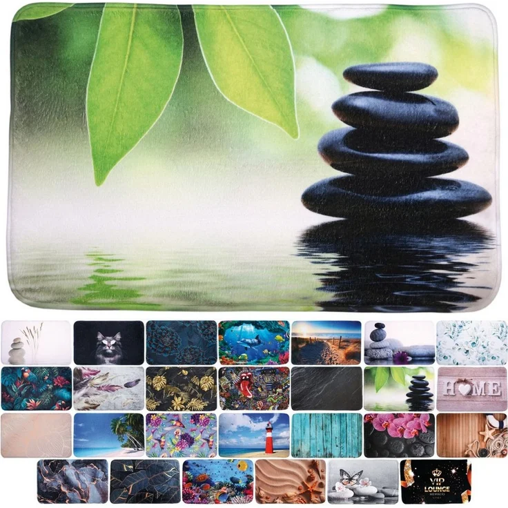 Sanilo Badematte Harmony, rutschhemmend, waschbar, schnelltrocknend, Polyester, rechteckig, sehr weich, hochwertig & modern, 50 x 80 cm oder 70 x 110 cm – Bild 1